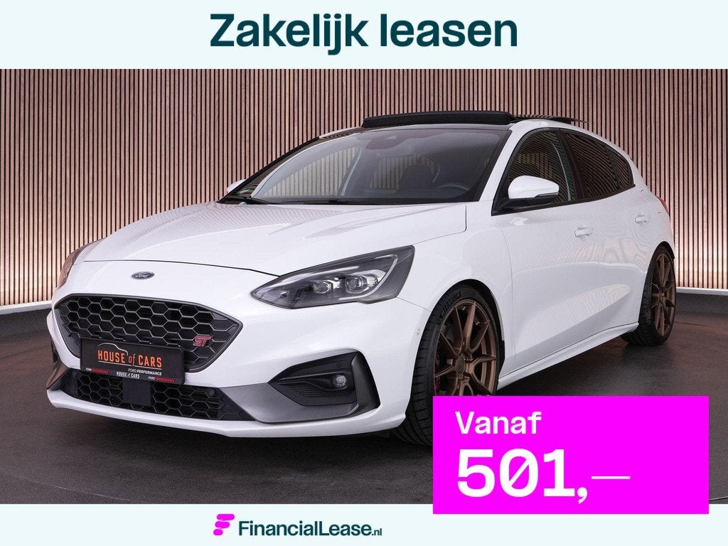 Ford Focus ST-3 2.3 280pk |19" TEC wielen|H&R verlagingsvere, 1408 kg, Gebruikt, 4 cilinders, Leder en Stof