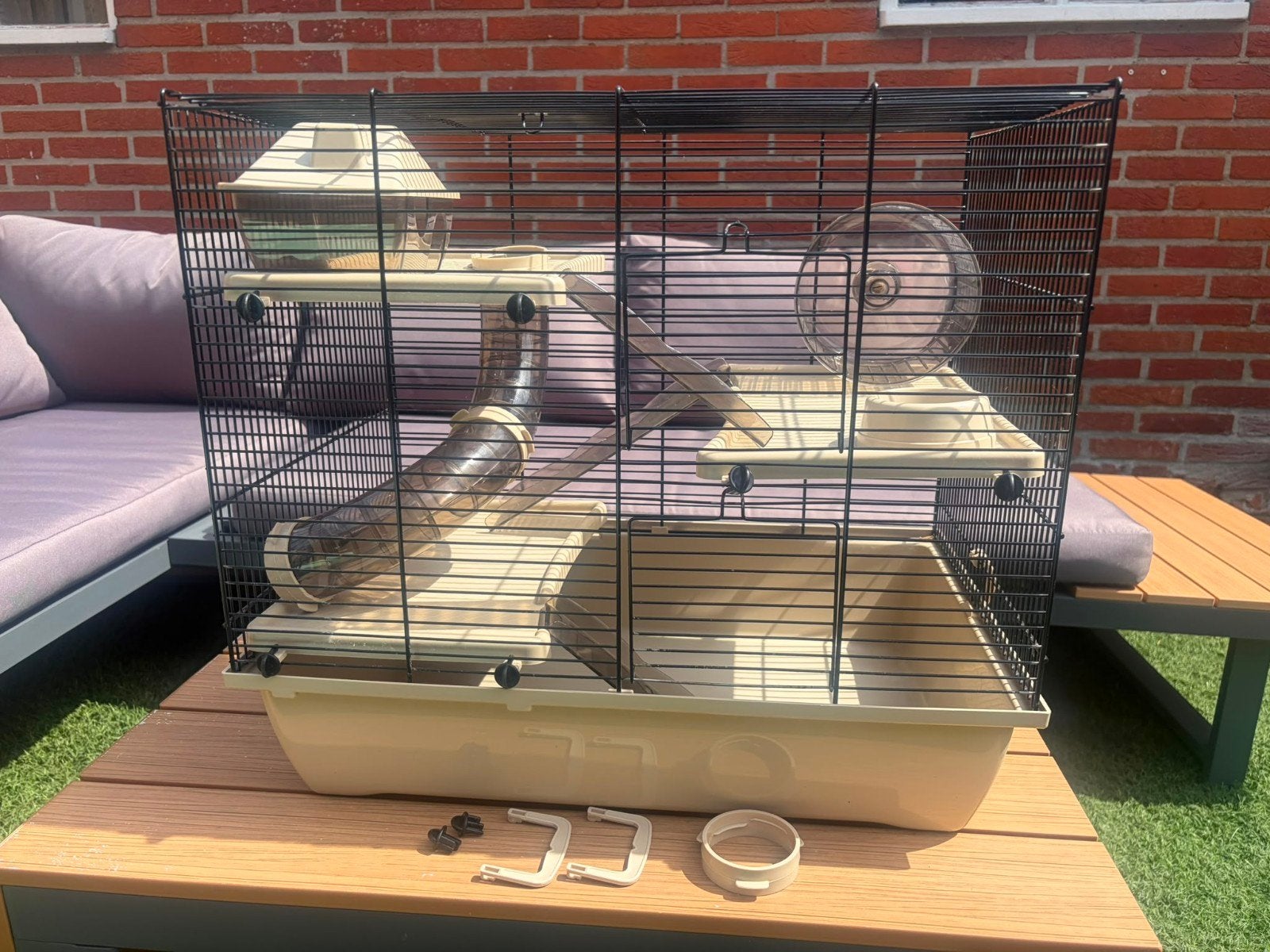 Hamsterkooi en toebehoren., Ophalen, Gebruikt