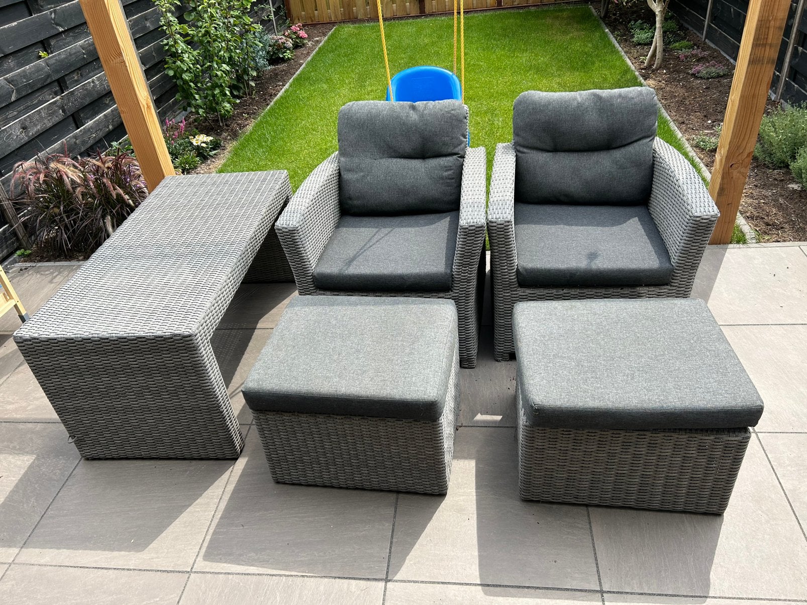 Loungeset, Tuin en Terras, Tuinsets en Loungesets, Ophalen, Gebruikt, 2 zitplaatsen, Tuinset