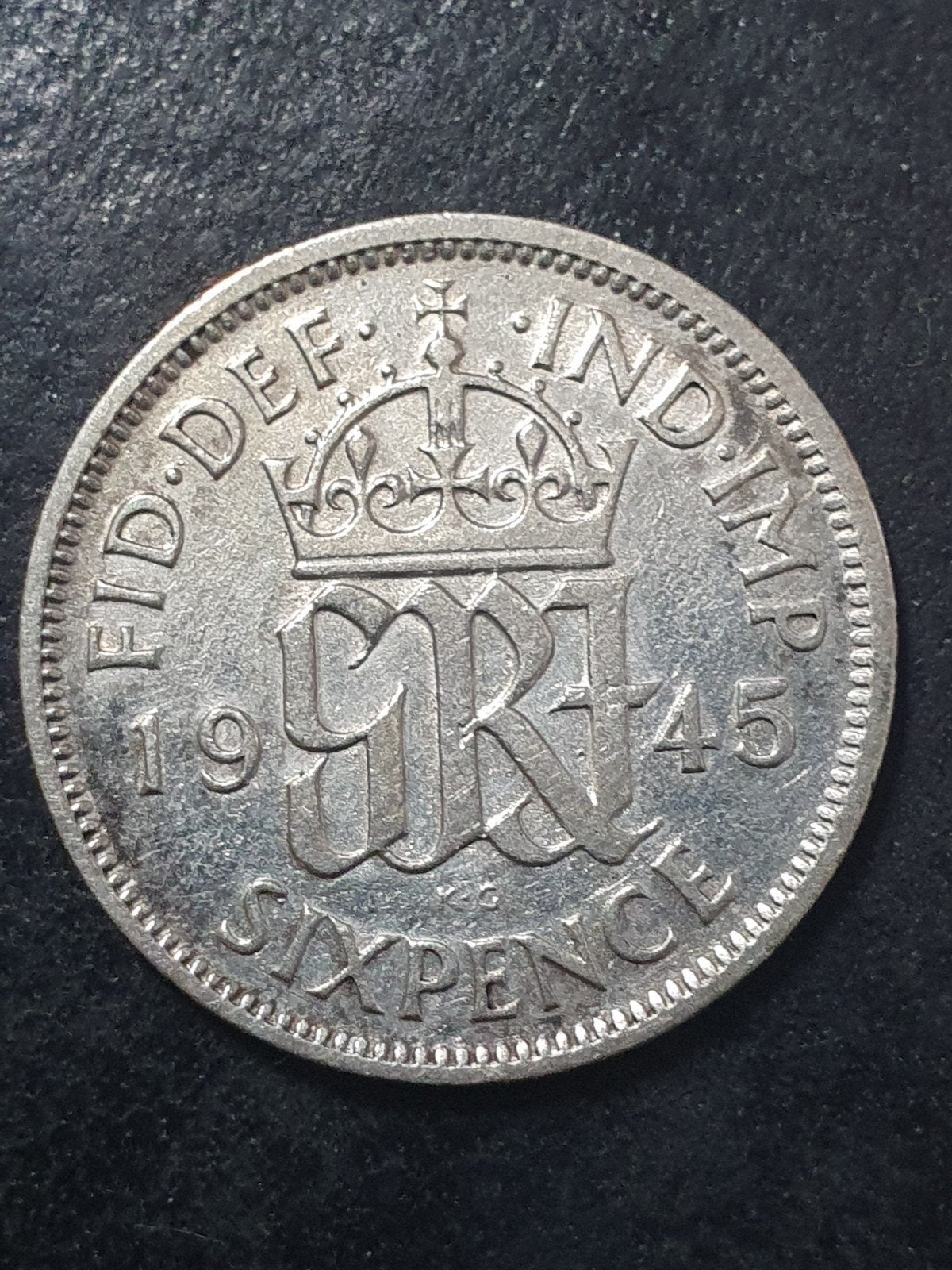 Zilveren 6 pence munt uit 1945 Engeland, Ophalen of Verzenden, Overige landen, Losse munt, Zilver
