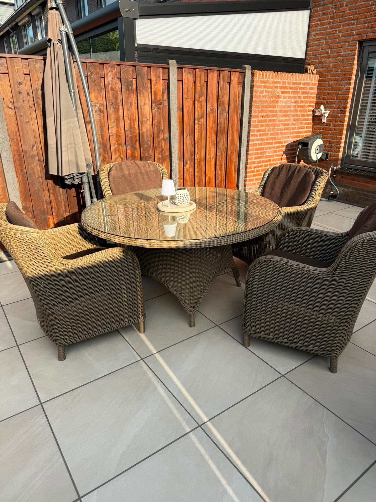Bois Le Duc Tuinset, Ophalen, 4 zitplaatsen, Gebruikt, Eettafel