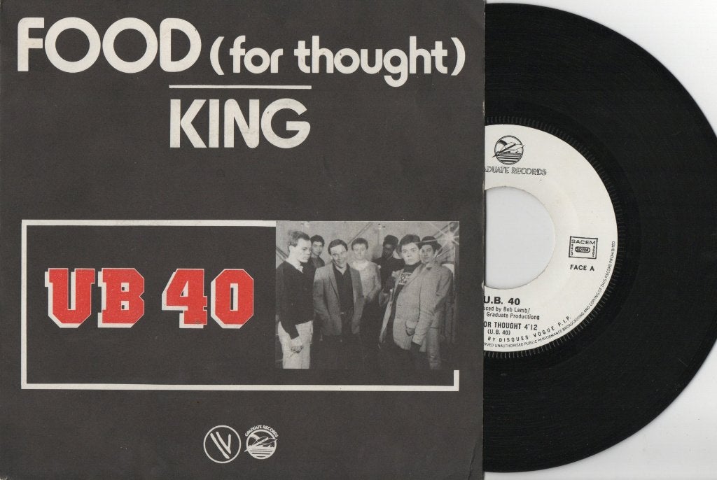 UB40 – Food (For Thought), Cd's en Dvd's, Ophalen of Verzenden, Gebruikt, 7 inch, Pop