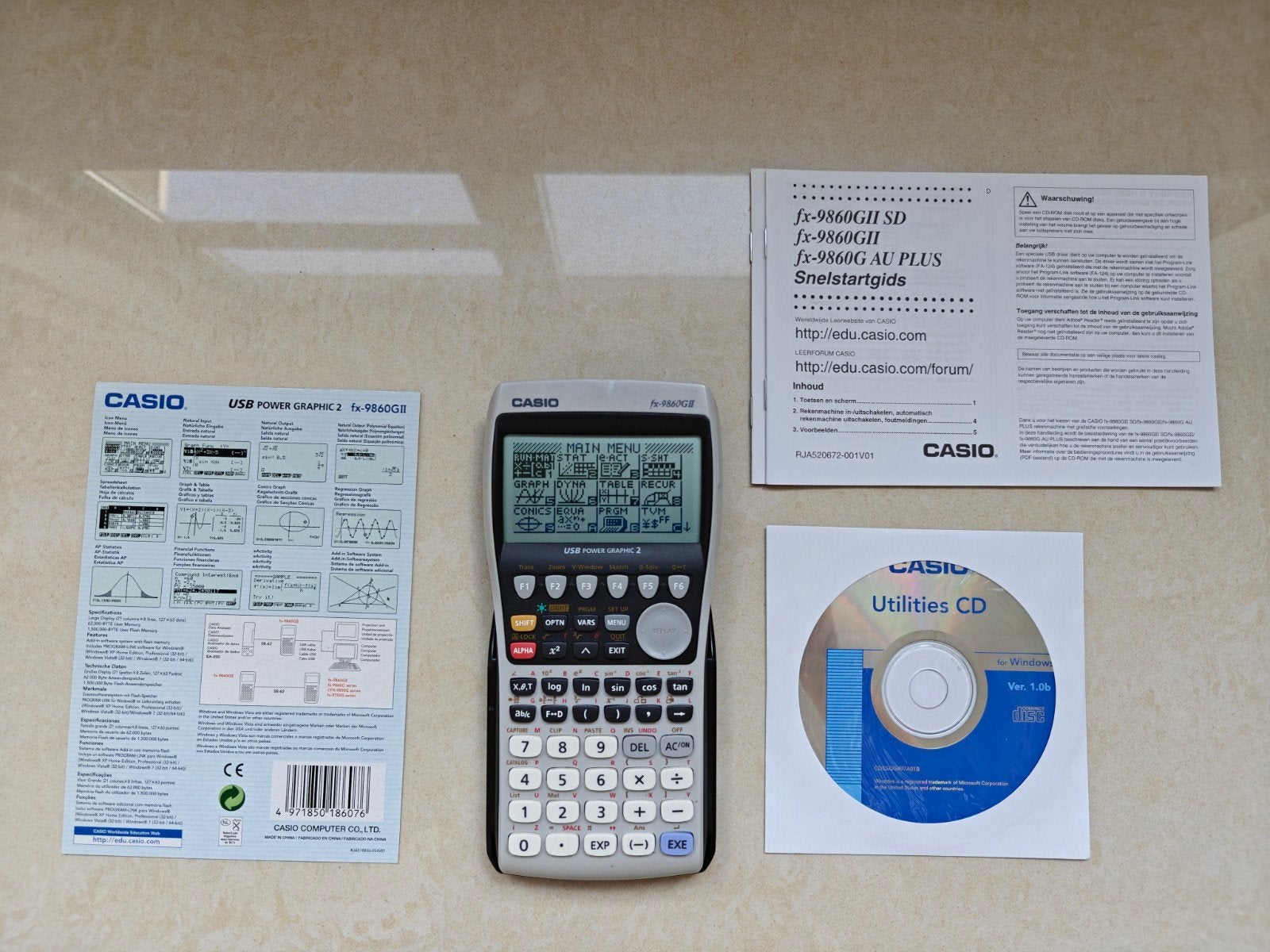 Casio fx-9860GII, Ophalen of Verzenden, Grafische rekenmachine, Gebruikt