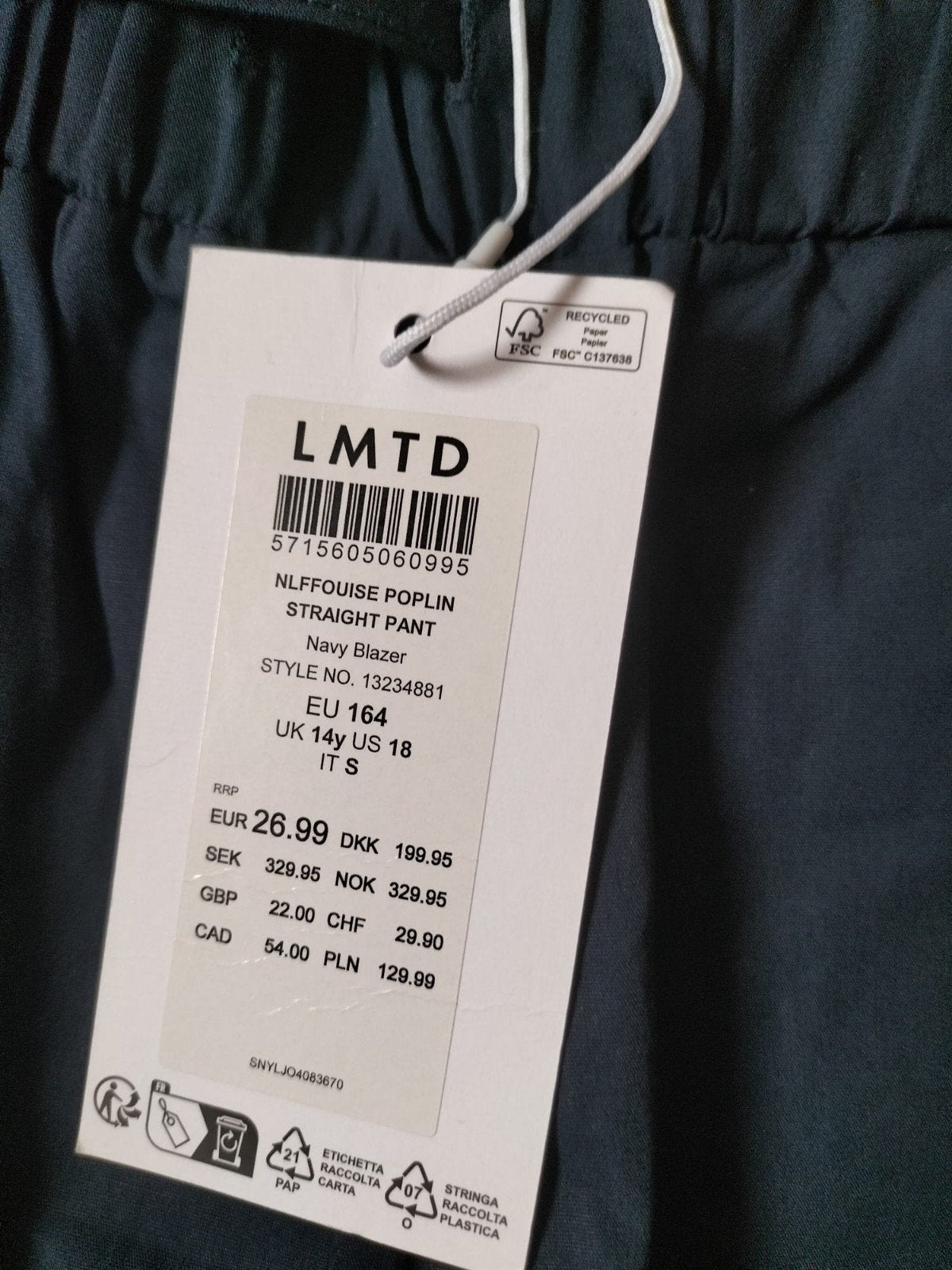 LMTD Poplin Straight Pant - Nieuw met kaartje, Ophalen of Verzenden, Nieuw, LMTD, Jongen of Meisje