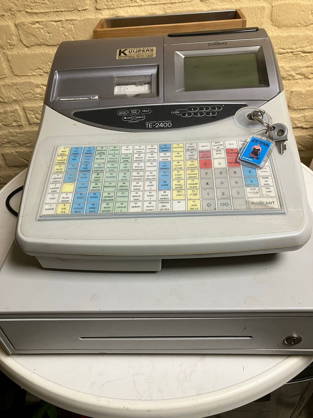 Casio TE-2400 Kassa met Kassalade, Ophalen