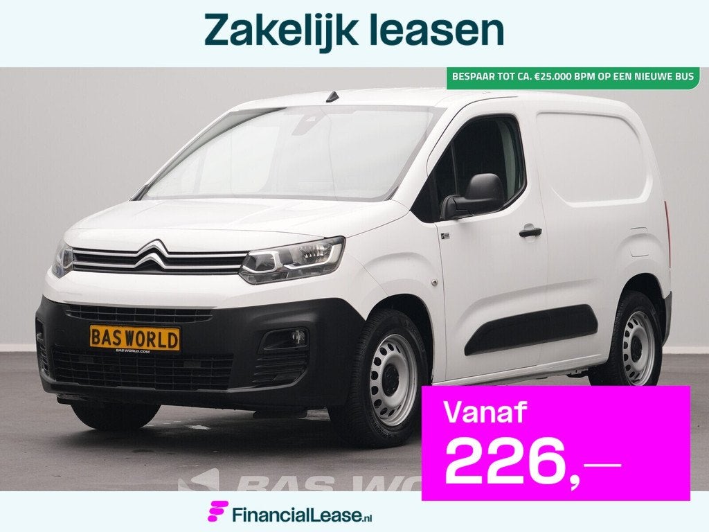 Citroën Berlingo 130pk Benzine Automaat L1H1 Navi Airco Cru, Automaat, Stof, Gebruikt, Euro 6