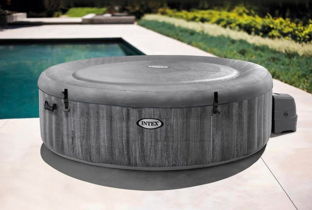 Intex Jacuzzi Deluxe - 6 persoons, 2.16m doorsnee, Ophalen, Rond, Zo goed als nieuw, Minder dan 80 cm