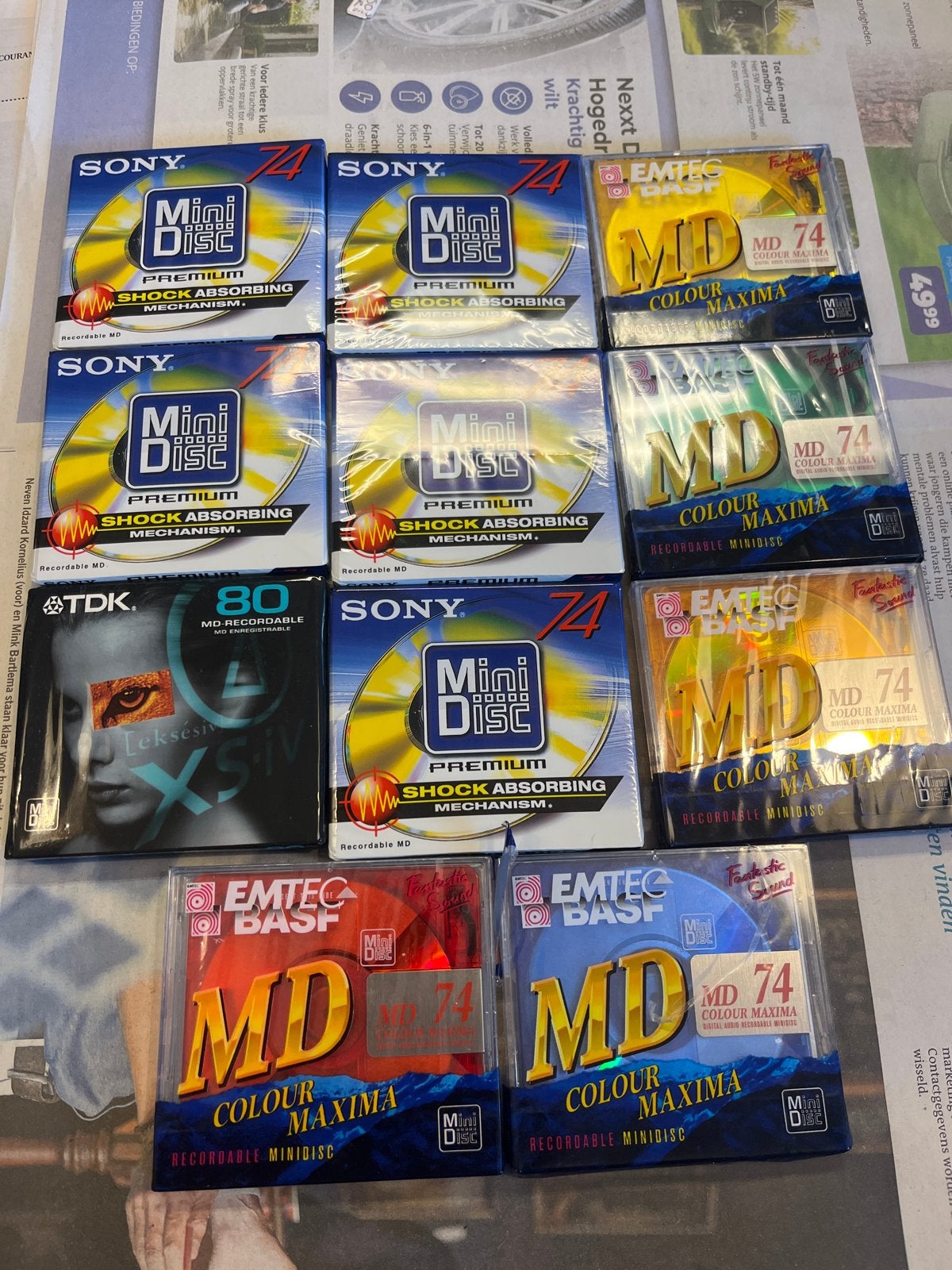 Diverse MiniDisc (MD) Collectie - Sony, TDK, Emtec BASF, Ophalen of Verzenden, Nieuw in verpakking, Overige typen, Inclusief doosje
