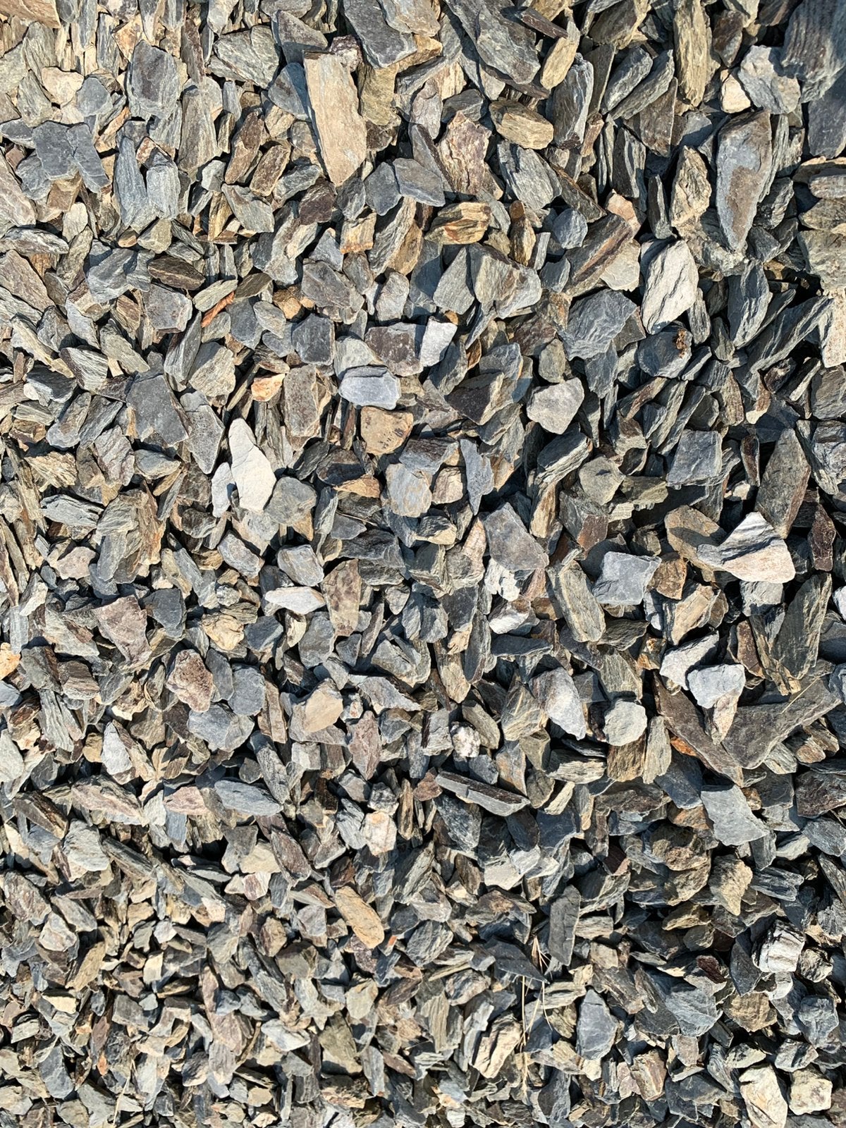 Slate bont kiezel split grind natuursteen steentjes, Tuin en Terras, Grind, Keien en Split, Nieuw, Ophalen of Verzenden, Split