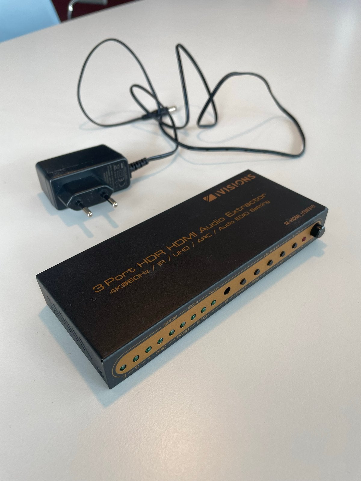 Visions 3-poorts HDR HDMI Audio Extractor 4K@60Hz, Ophalen of Verzenden, Zo goed als nieuw, Minder dan 2 meter, Overige kabels