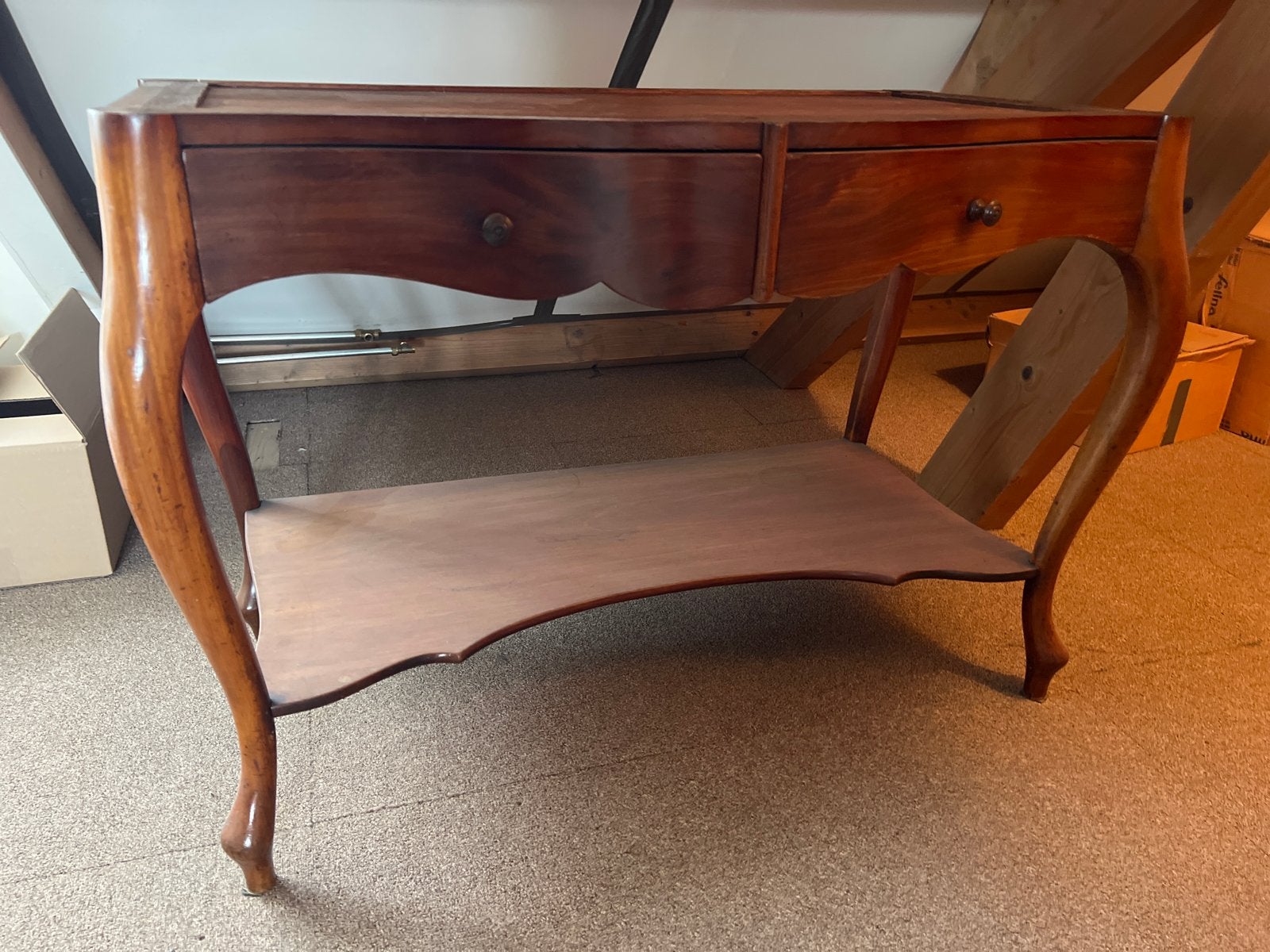 Antieke bijzettafel/sidetable - marmeren blad ontbreekt, Antiek en Kunst, Ophalen