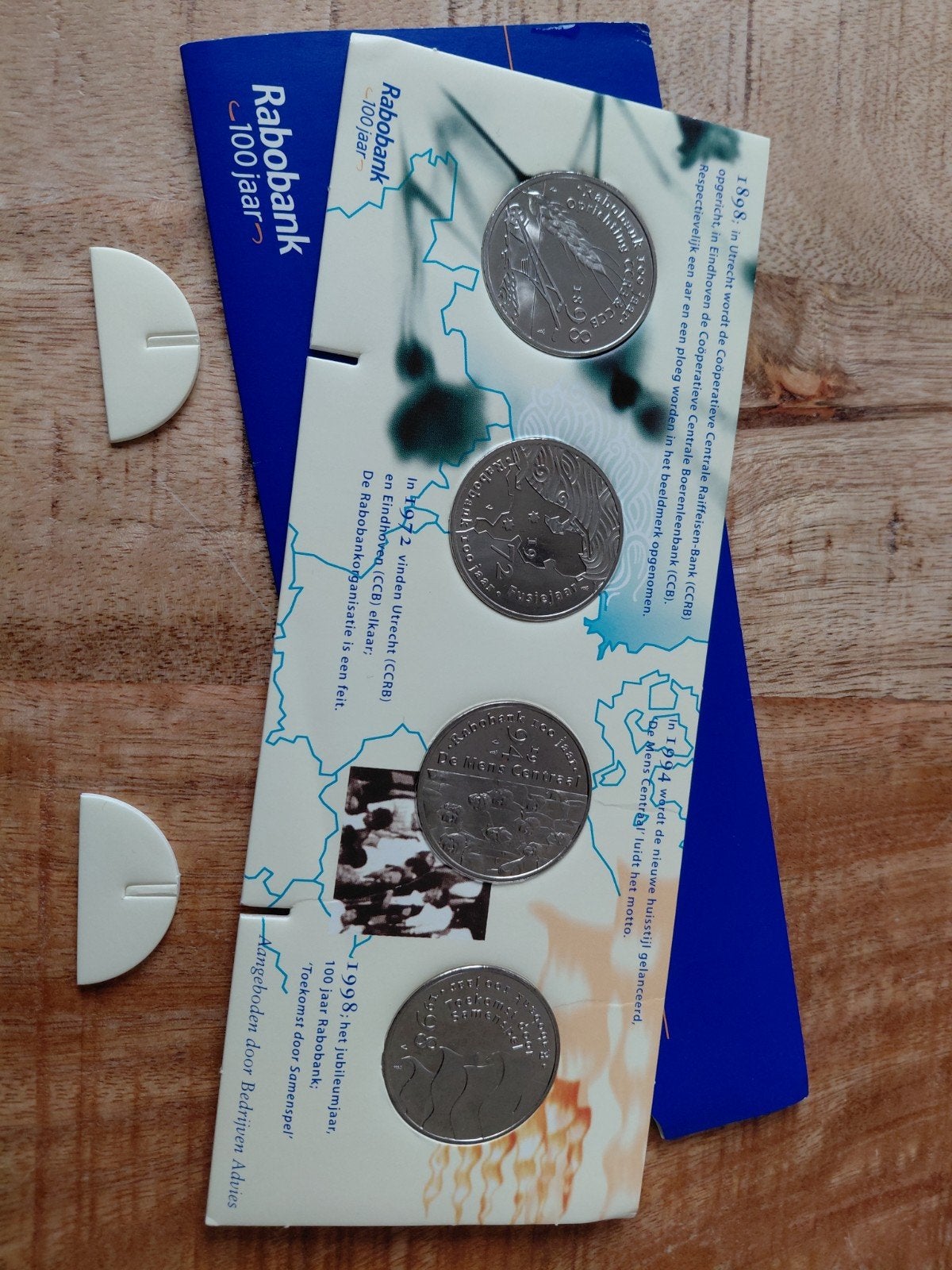 1998 100 jaar Rabobank jubileum munt penning set, Ophalen of Verzenden, Overige materialen, Nederland