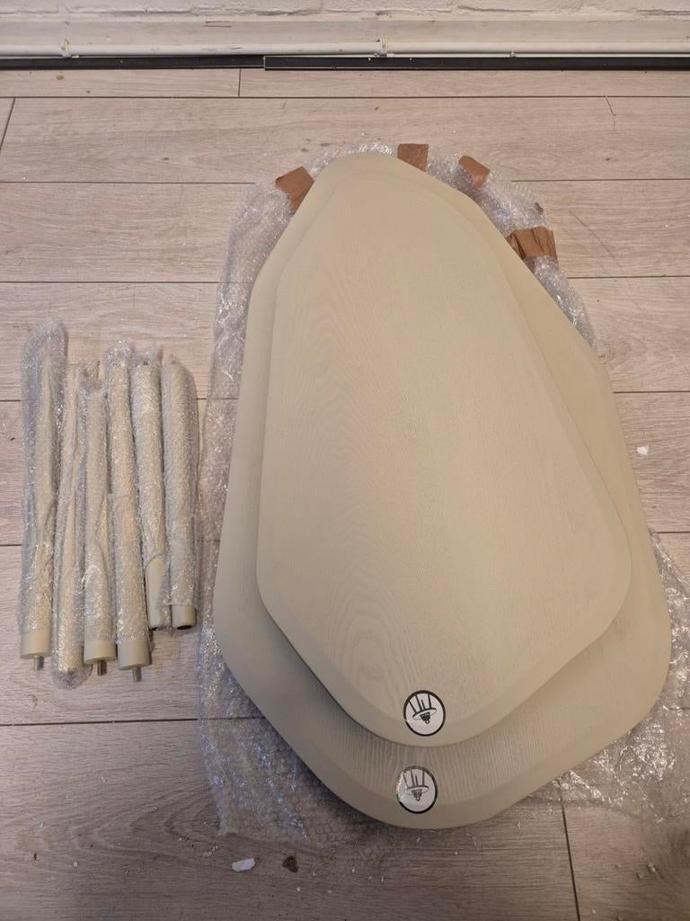 Woood Davina Bijzettafels Beige 40x90x50cm, -, Ophalen of Verzenden, Zo goed als nieuw, --