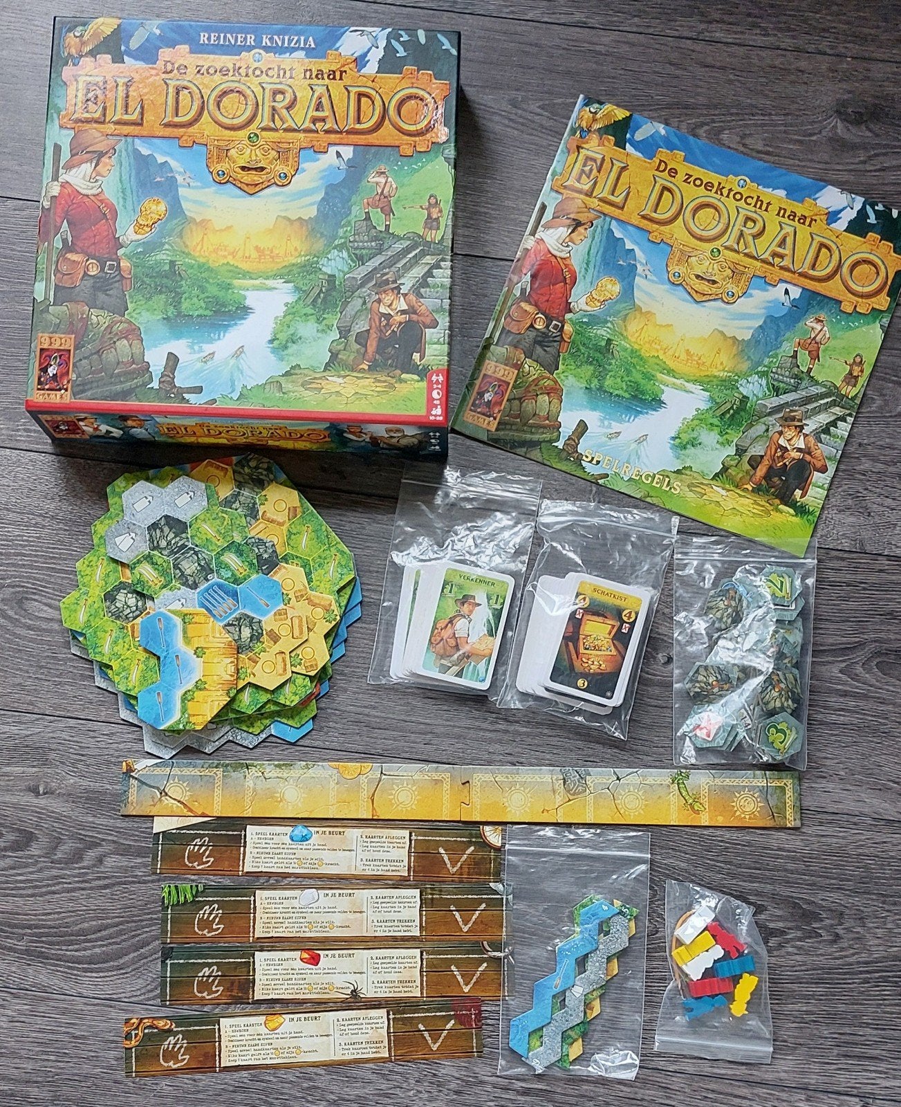De Zoektocht naar El Dorado Bordspel, Drie of vier spelers, Ophalen of Verzenden, Zo goed als nieuw, 999 Games