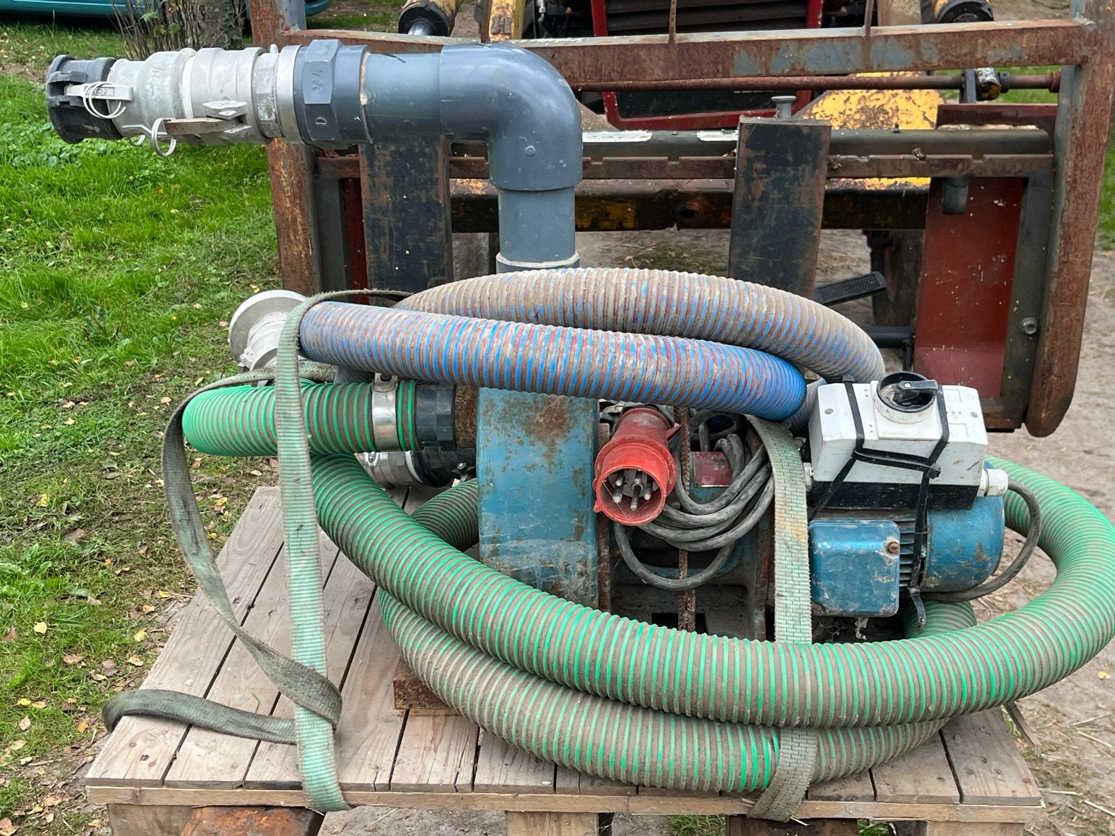 Goan waterpomp 1 1/2” met diverse camlock koppelingen, Tuin en Terras, Ophalen, Gebruikt, Elektrisch, Beregeningspomp