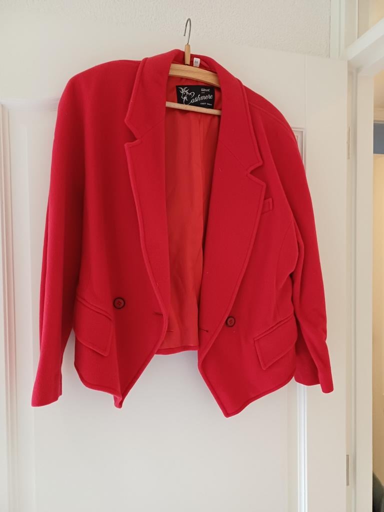 Rood wollen en kasjmier jasje, maat 38, Maat 38/40 (M), Ophalen of Verzenden, Rood, Wool and Cashmere
