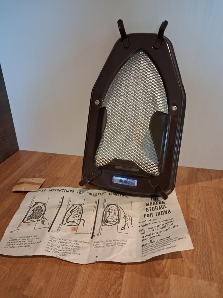 Vintage Beldray Ironsto Strijkijzerhouder met Instructies, Ophalen of Verzenden, Gebruikt