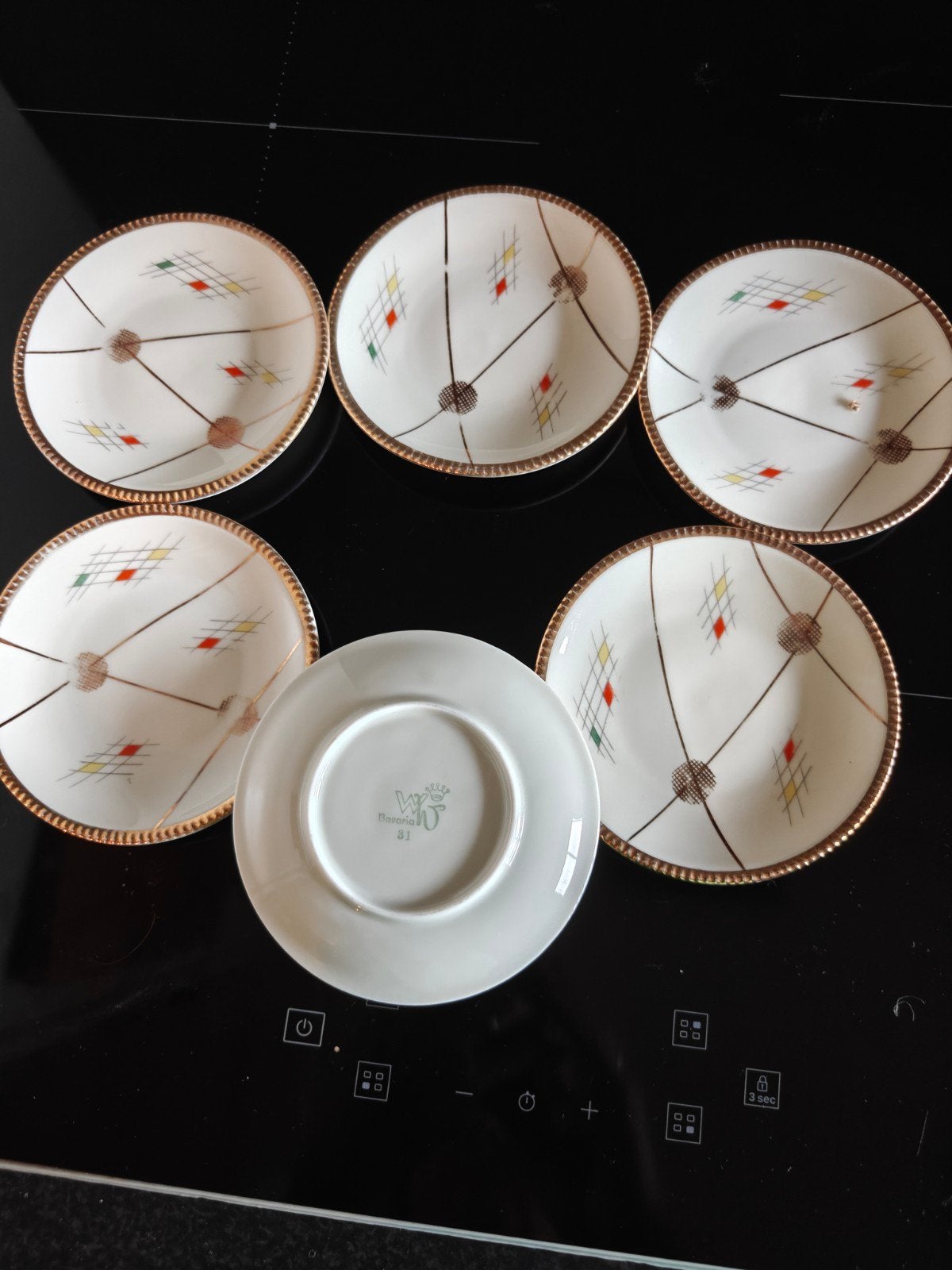 Vintage WK Bavaria schoteltjes - Set van 6, Ophalen of Verzenden