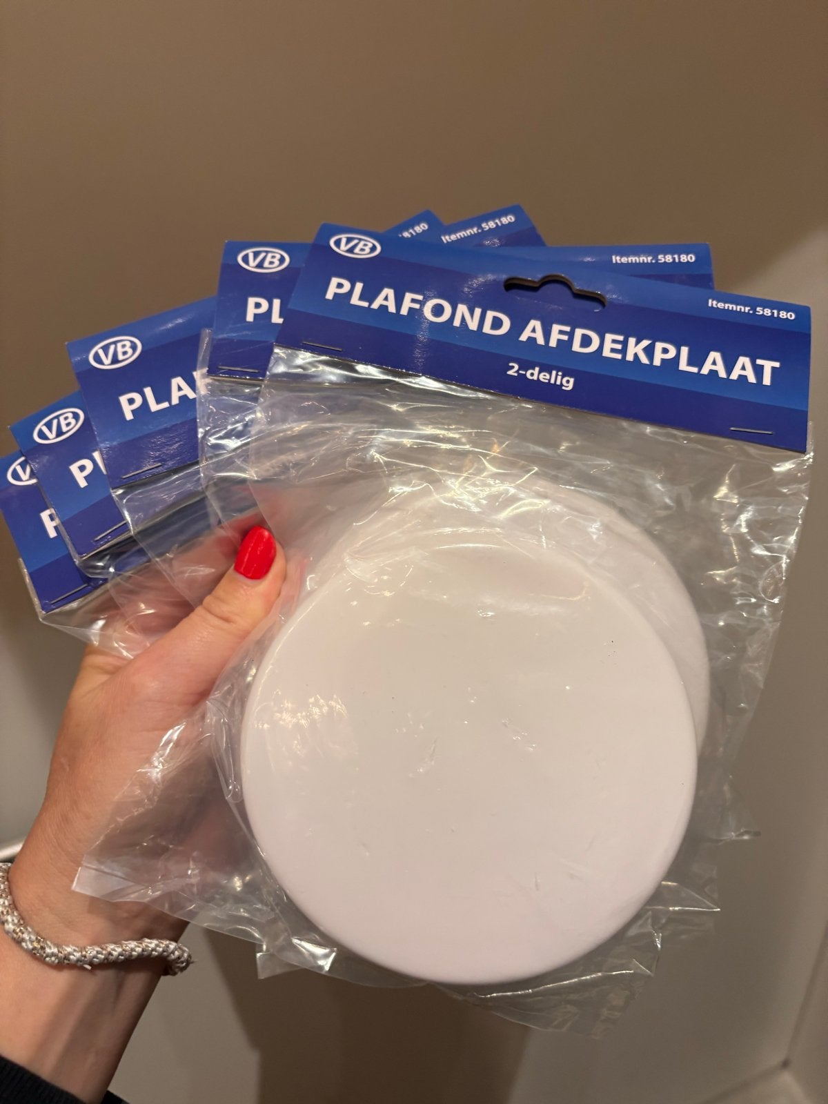 Witte plafond afdekplaat 2-delig, Ophalen of Verzenden, Nieuw, Overige typen