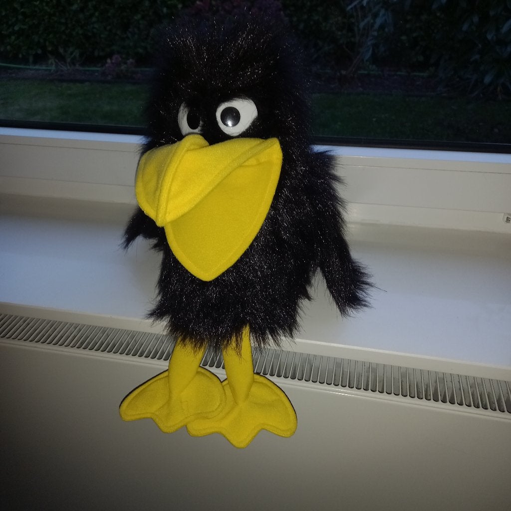 Puppet Company zwarte handpop kraai/vogel., Ophalen of Verzenden, Zo goed als nieuw, Overige typen