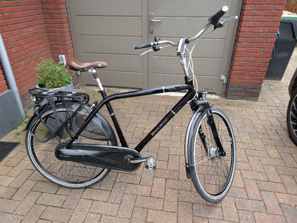Sparta Tyros Blackline herenfiets (Framemaat 54 cm), Fietsen en Brommers, Ophalen, Sparta, Gebruikt, Versnellingen