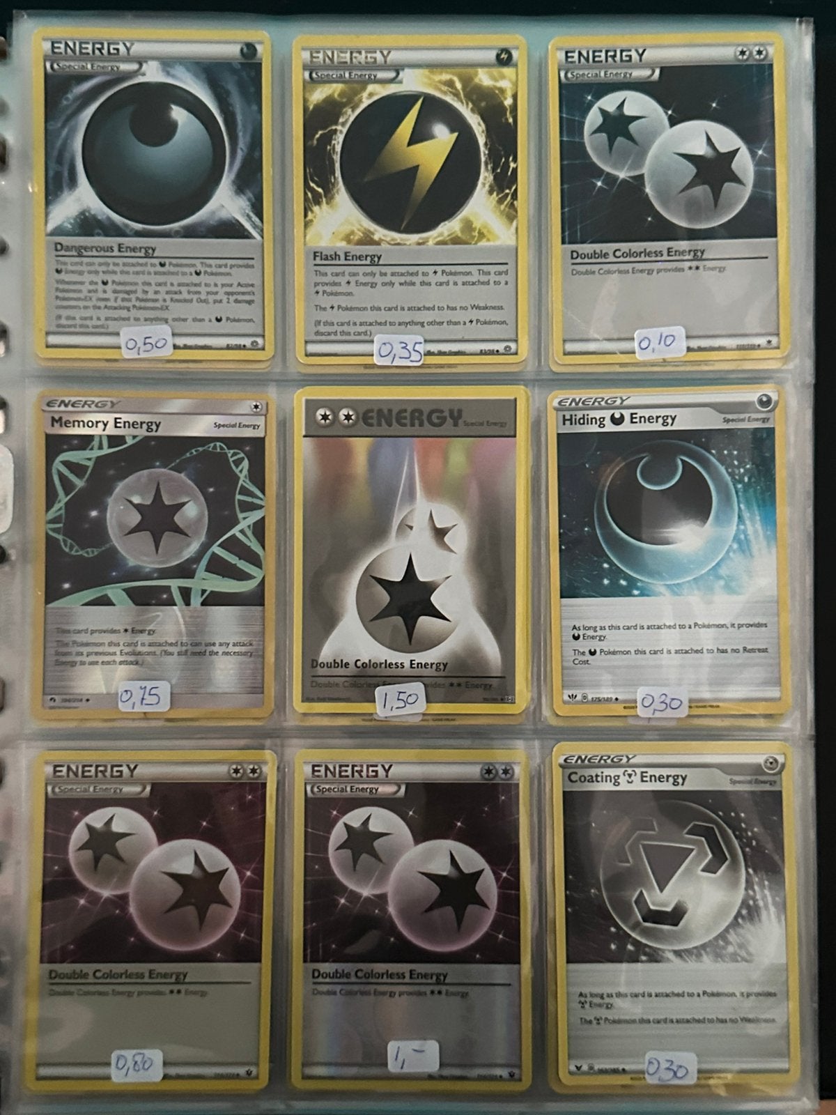 Diverse pokemon energy kaarten, Ophalen of Verzenden, Zo goed als nieuw