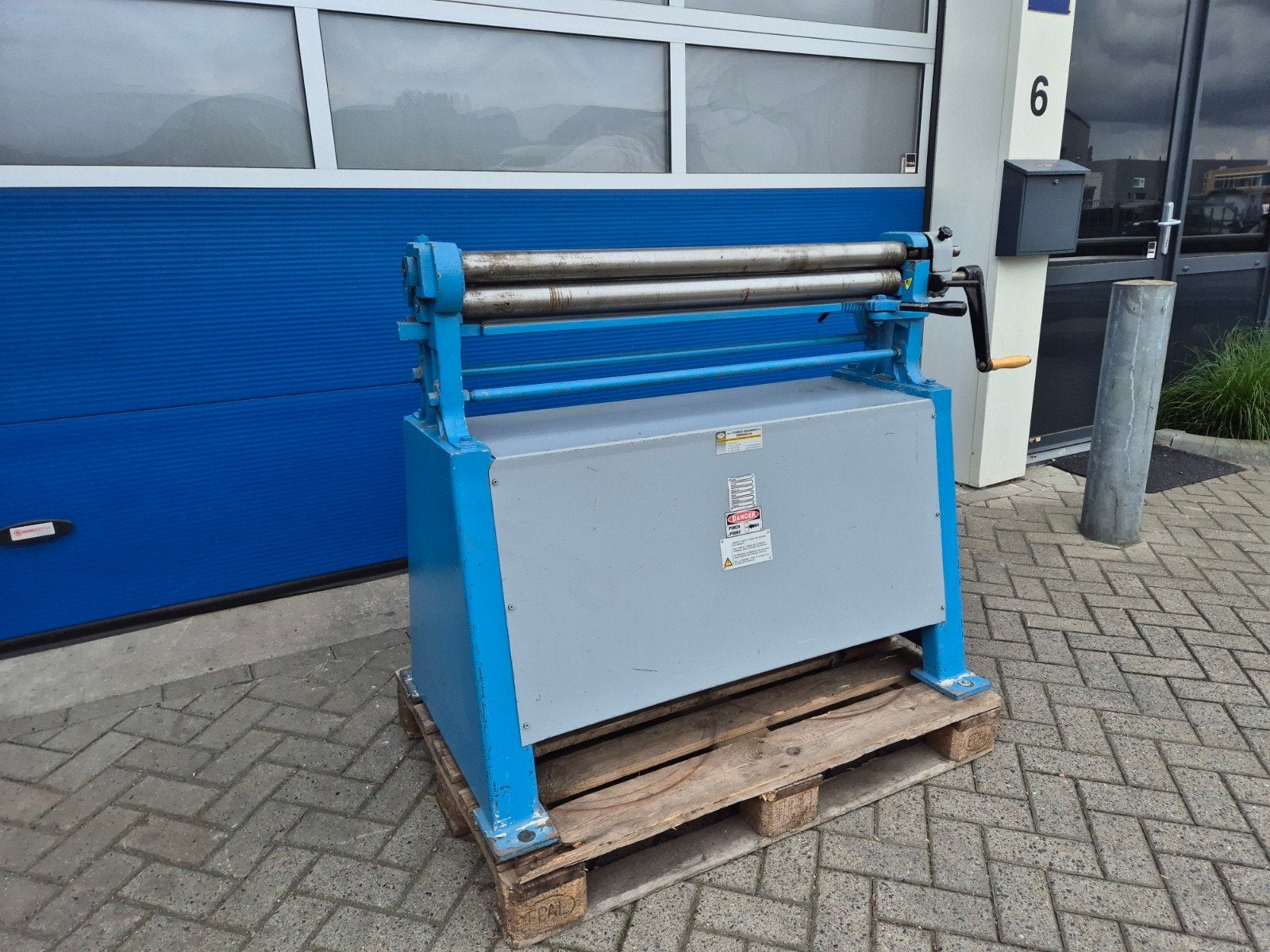 Plaatwals Handbediend 1050x56x1mm Staal met uitklapbare rol, Gebruikt, Bolk Machinehandel, Rondgang 6 Gameren, Info@bolkmachinehandel.nl