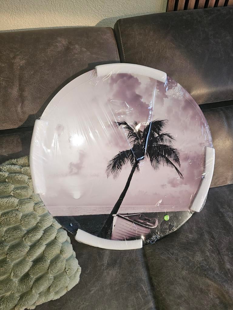 Wanddecoratie nieuw 60 cm - Palmboom strand, Ophalen, Nieuw