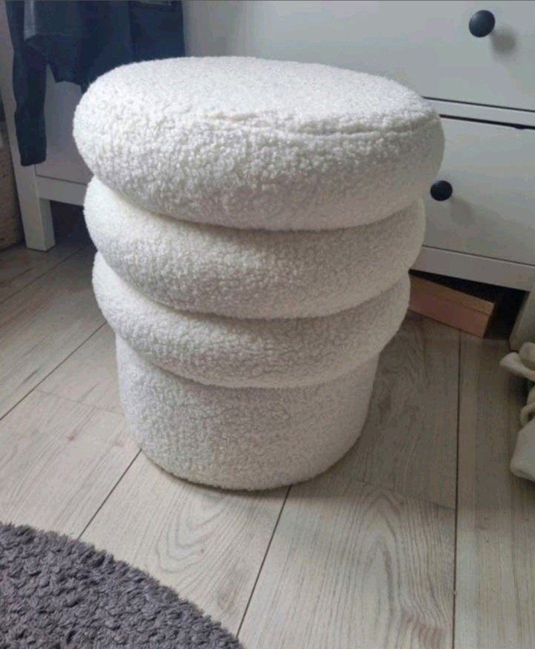 Teddy poef, Ophalen, Minder dan 50 cm, Rond, Minder dan 50 cm
