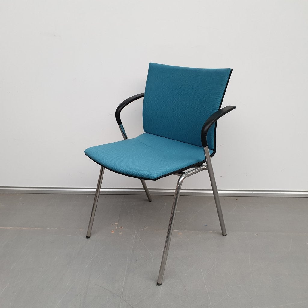 Ahrend 463 Siguard Rothe vergaderstoel - turquoise stof, Niet ingevuld, Gebruikt, Niet ingevuld, Niet ingevuld