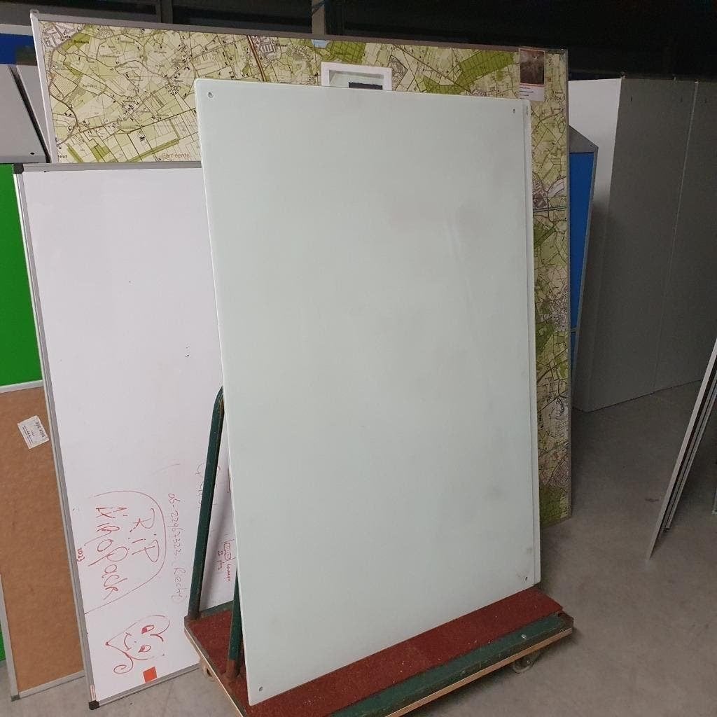 DESIGN WHITEBORD GLASBORD 150X100CM SCHRIJFBORD MEMOBORD, Ophalen, Gebruikt, Magneetbord