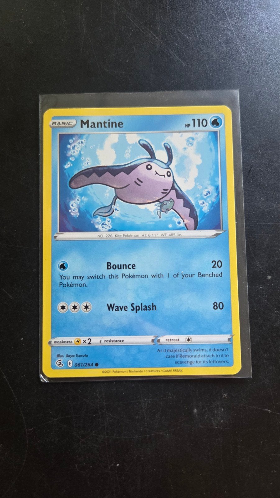 Mantine 061/264 Fusion Strike Pokémon Kaart, Verzenden, Zo goed als nieuw, Losse kaart