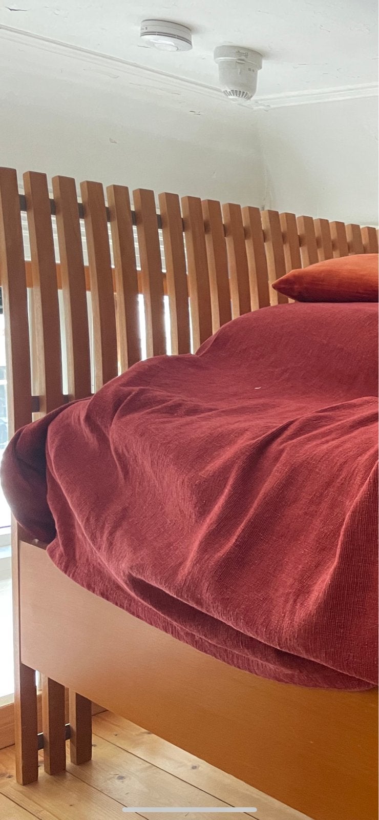 Ikea Ekeberg bedframe 160x200m, Gebruikt, Bruin, Tweepersoons, Ophalen of Verzenden