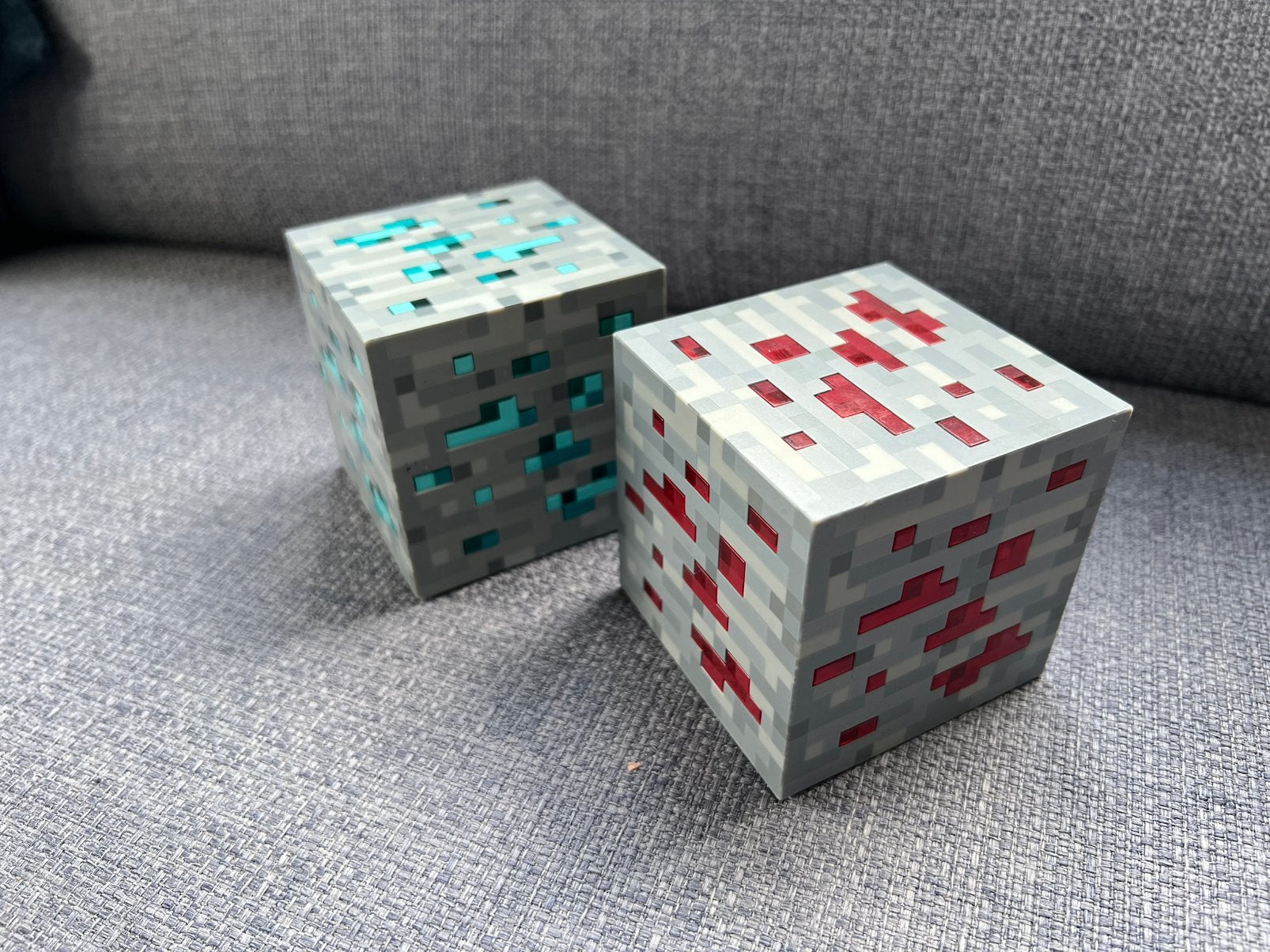 Minecraft Diamond & Redstone LED lampen (ThinkGeek), Ophalen of Verzenden, Gebruikt