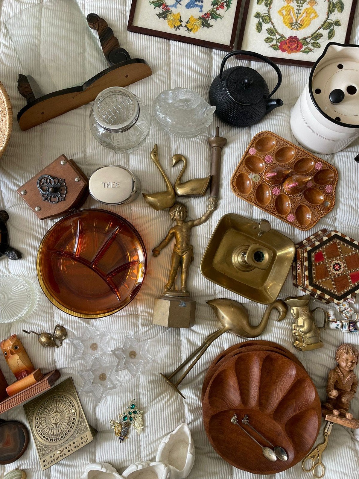 Partij vintage rommelmarkt spullen, zie alle foto's!, Ophalen