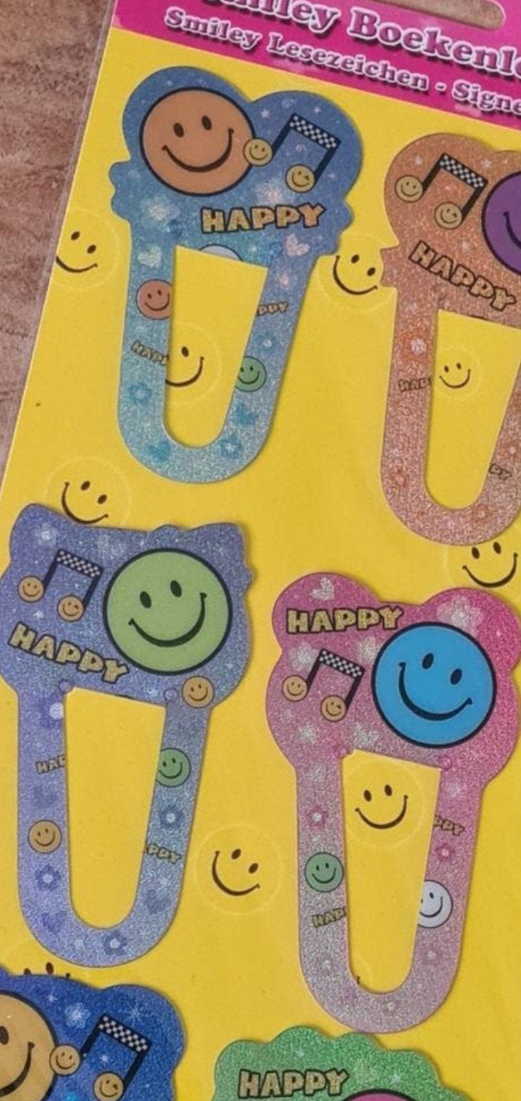 Smiley boekenleggers (1x6st), Ophalen of Verzenden, Nieuw, Overige onderwerpen