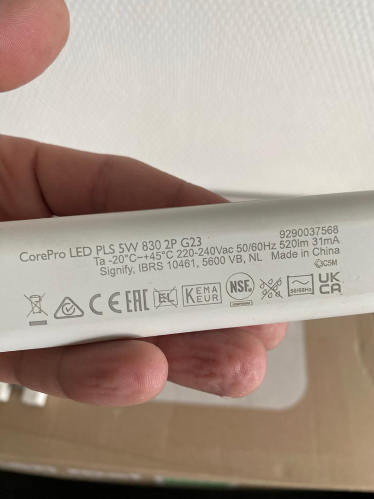 Philips CorePro LED PLS 5W 830 2P G23 Lamp, Ophalen of Verzenden, Zo goed als nieuw