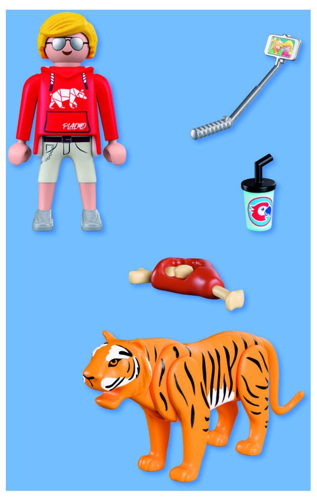 PLAYMOBIL 72089 Dierentuin: Tijger en Bezoeker 7 delig, Ophalen of Verzenden, Nieuw, Complete set
