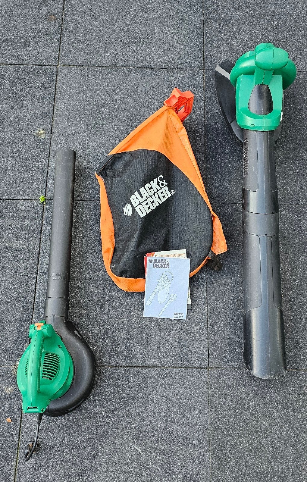 Black & Decker bladblazer/bladzuiger met opvangzak, Ophalen, Gebruikt, Met opvangzak, Handgedragen