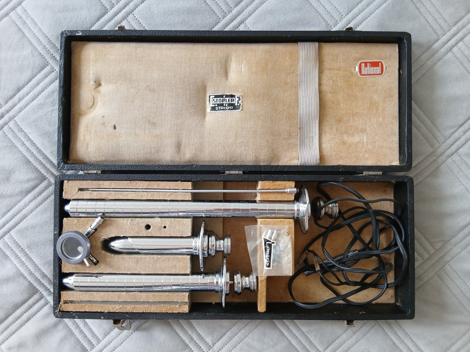 Oude medische instrumenten set – Sigmoïdoscopie set, Ophalen of Verzenden