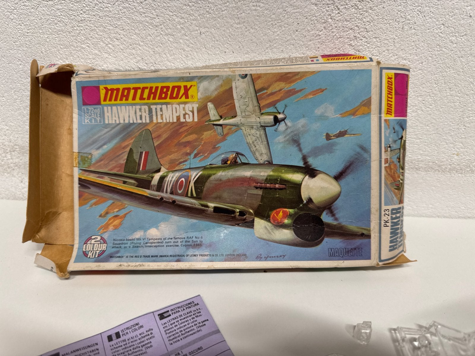 Matchbox Hawker Tempest PK-23 Modelbouw Vliegtuig, Ophalen of Verzenden, Gebruikt, Vliegtuig, Overige merken