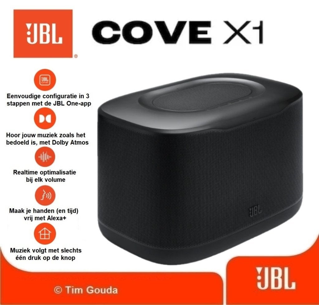 JBL Cove X1 Zwart + 🎁 JBL Tune Beam 2 - NIEUW, 150 watt of meer, JBL, Overige typen, Nieuw