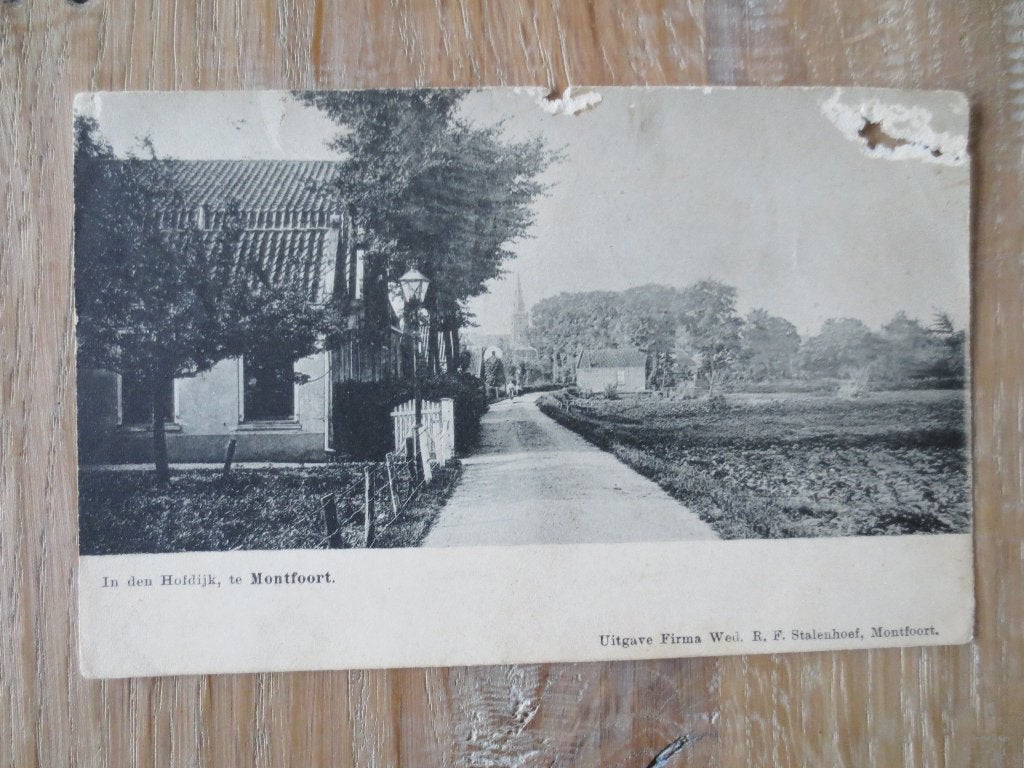Ansichtkaart: Montfoort in Den Hofdijk te Montfoort -Gelopen, Verzamelen, Ansichtkaarten | Nederland, Ophalen of Verzenden, Voor 1920