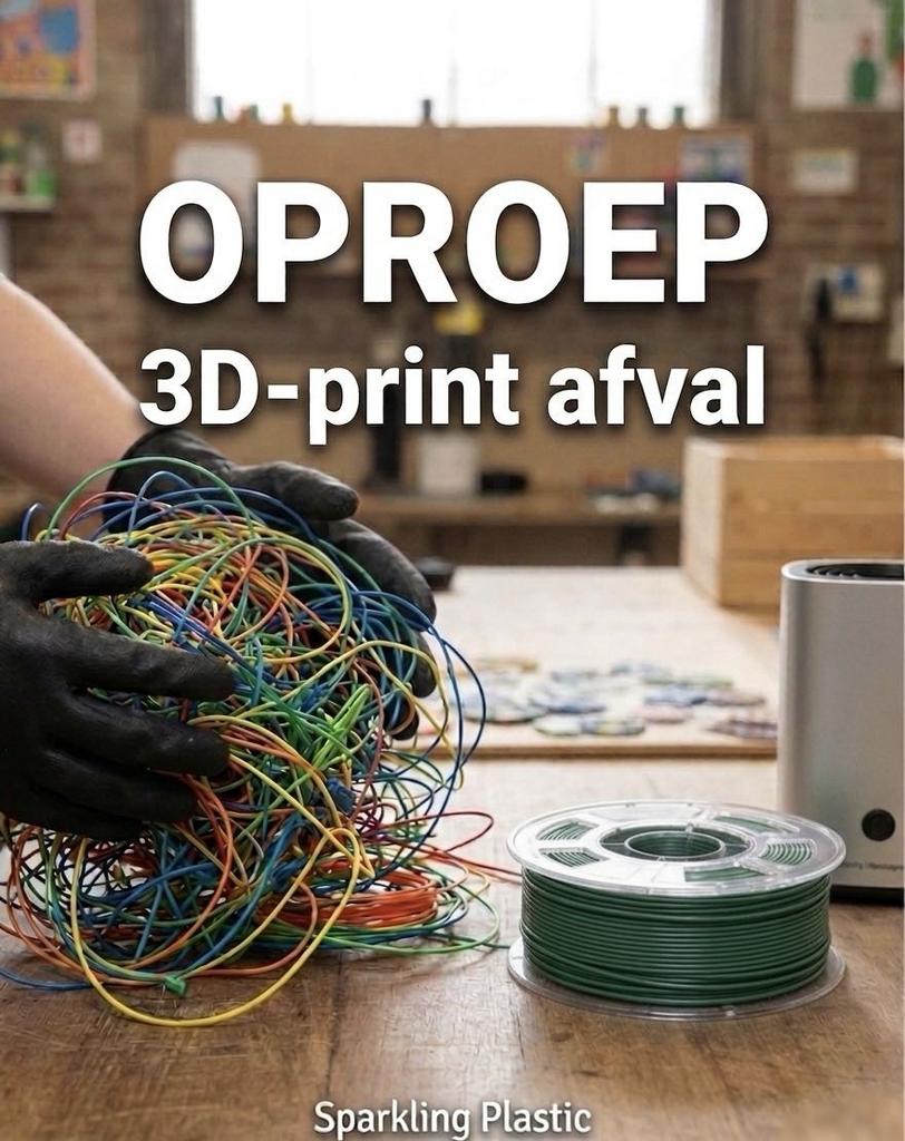 Gezocht: Jouw 3D-print afval (PLA)!, Computers en Software, 3D Printers, Verzenden, Gebruikt, Filament