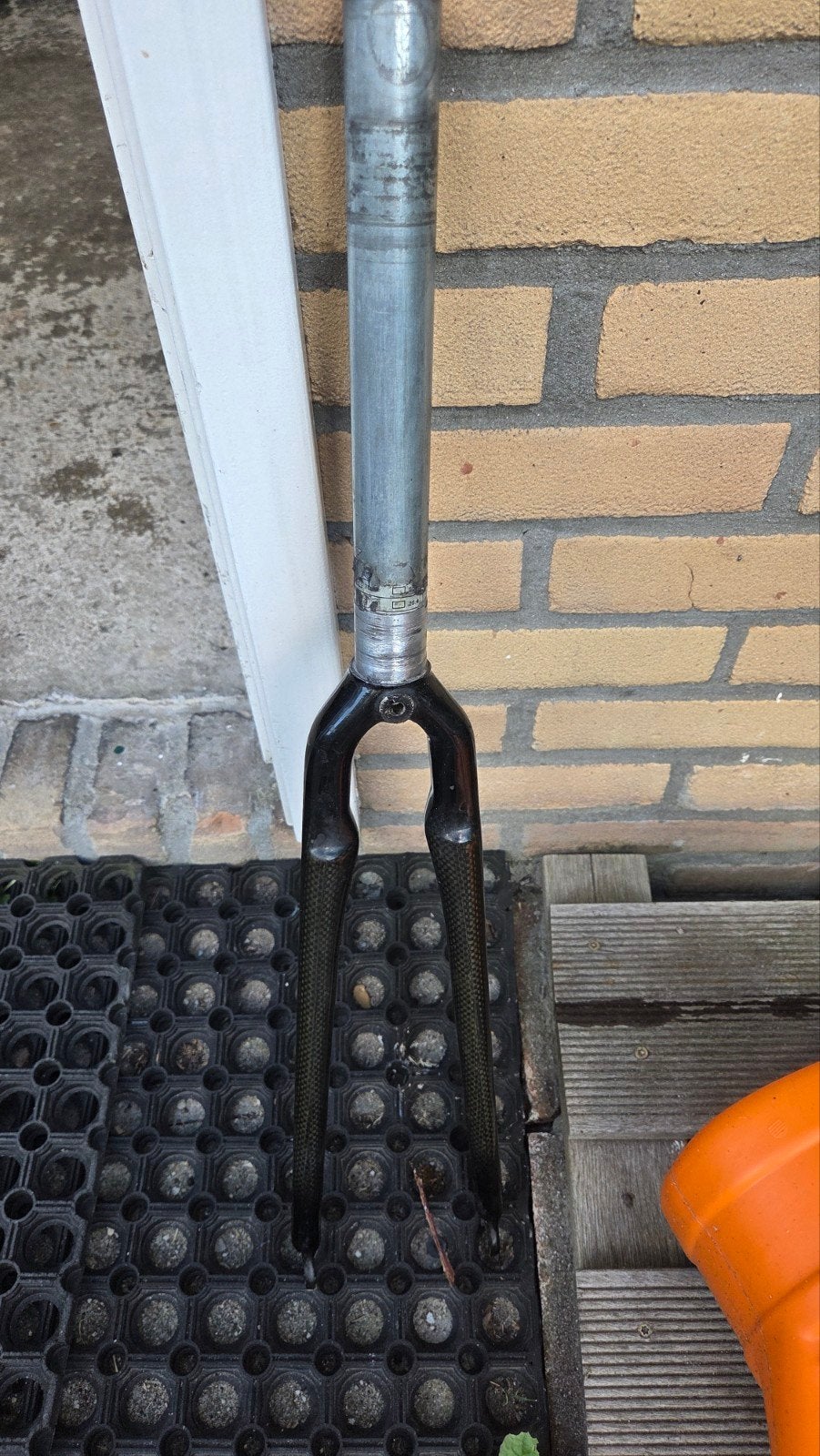carbon voorvork voor racefiets - bovenbuis 22 cm, Fietsen en Brommers, Fietsonderdelen, Gebruikt, Onbekend, Ophalen of Verzenden
