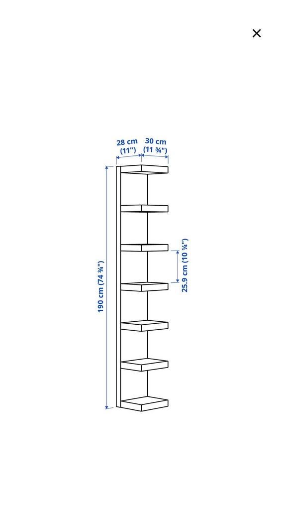 Ikea lack wandrek, Ophalen, 50 tot 100 cm, Zo goed als nieuw, Minder dan 100 cm