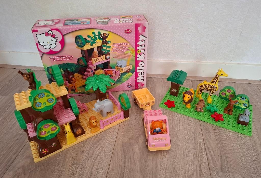 Duplo Hello Kitty Safari, Gebruikt, Overige thema's, Ophalen of Verzenden, Complete set