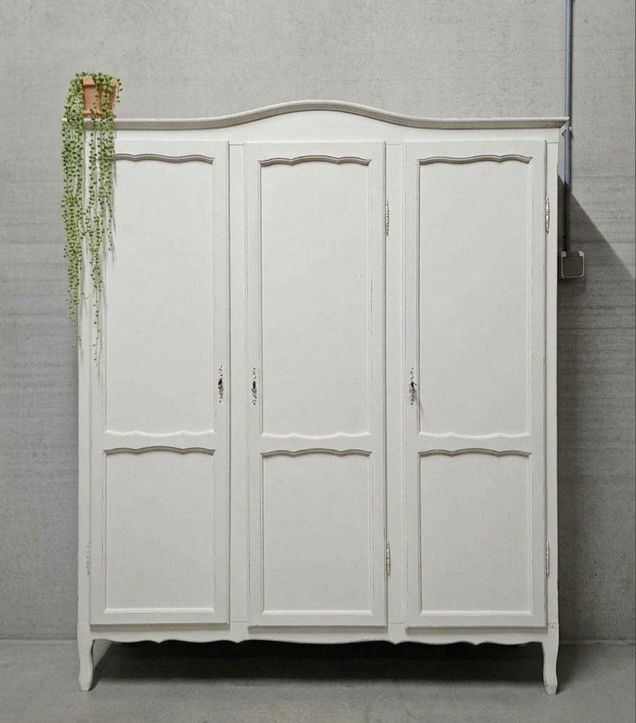 2️⃣ Brocante Queen Anne meidenkast vintage kast demontabel, Ophalen of Verzenden