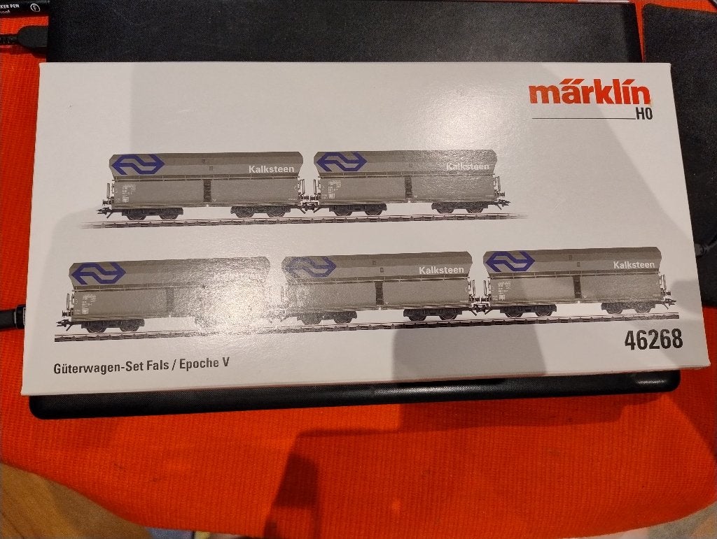 Märklin 46268 – 5-delige NS Zelflosser set "Kalksteen" – NIE, Wisselstroom, Ophalen of Verzenden, NS, Märklin