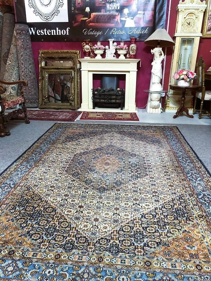 Perzisch tapijt handgeknoopt - Oosters vloerkleed 300x200 cm, Ophalen, Gebruikt, 200 cm of meer, Crème